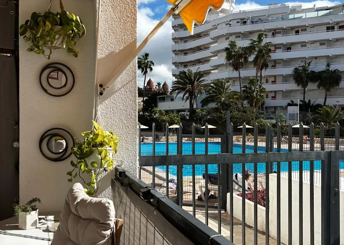 شقة Playa De Americas Apto Cerca De La Playa, Con Piscina Y Parking